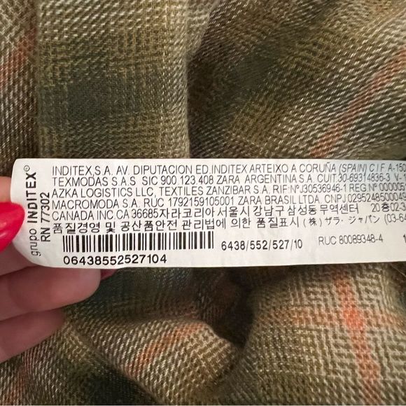 Zara Girls Plaid Side Tie Shirt Dress Size 10 - Picture 9 of 9